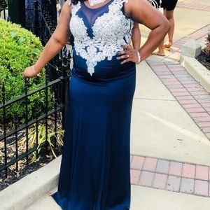 Blue prom dress